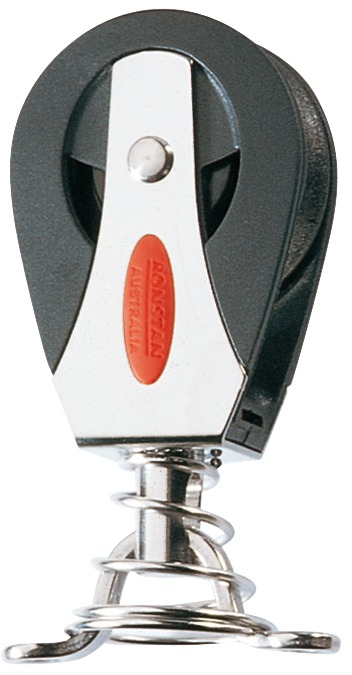 Ronstan Stehblock 40 mm, kugelgelagert mit Wirbel, Bügel & Feder