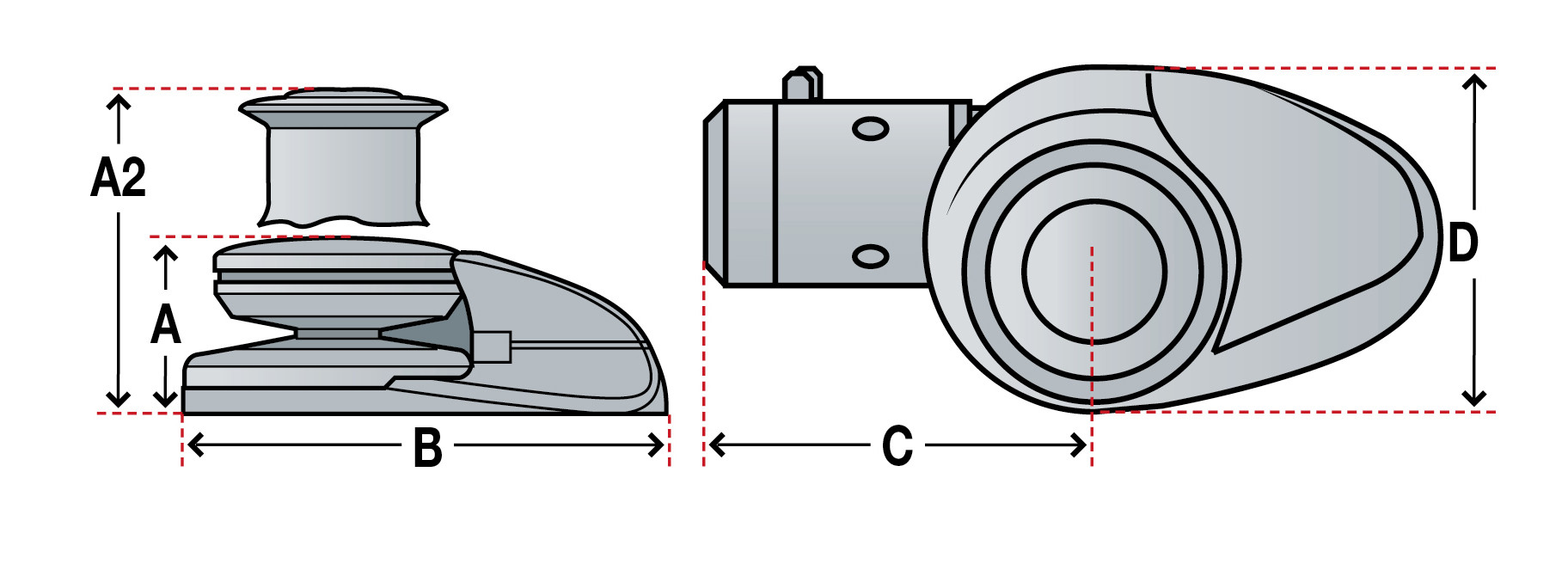 Ankerwinde V1 mit Kettennuss 8mm