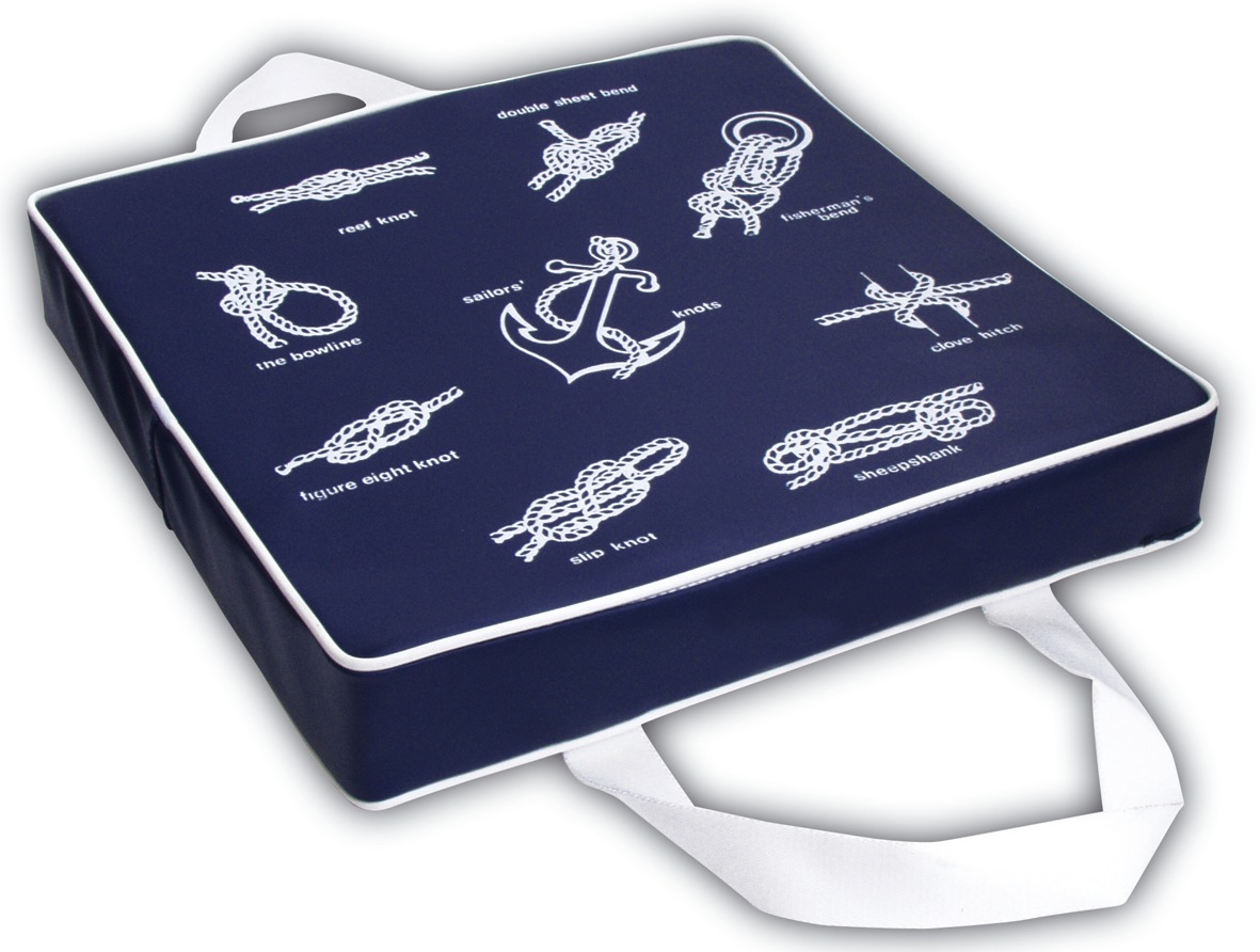 Trem Cockpit- und Schwimmkissen blau mit Knoten-Motiv