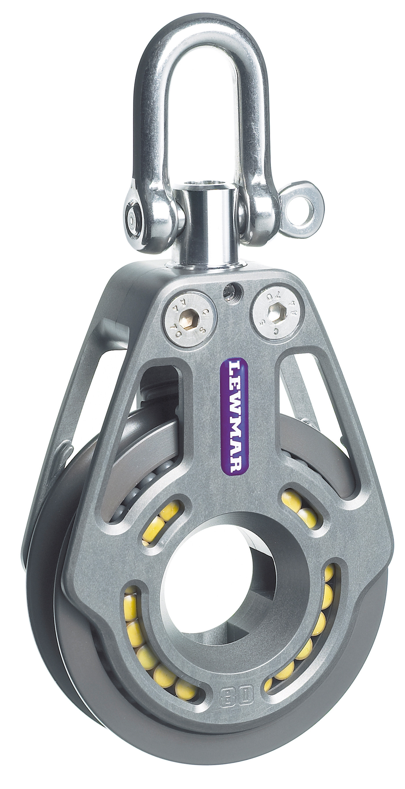 Lewmar Racing High Load Block Serie 60 Einfachblock mit Wirbelschäkel