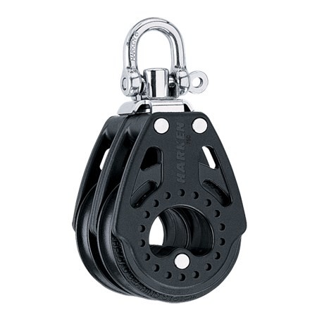 Harken Doppelblock mit Wirbelschäkel 75 mm – Leicht & Robust für höchste Lasten