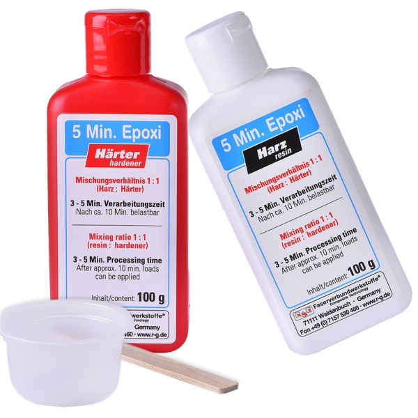 R&G 5-Minuten Epoxy – Schnellhärtender 2-Komponenten Epoxidharz-Kleber