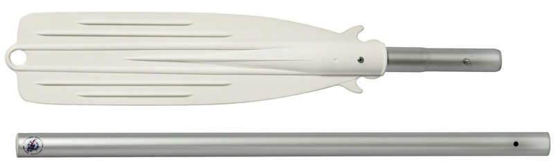 Eloxan Paddel 160 cm – Zerlegbar, Weiss, Kunststoffblatt für Dinghy und als Notpaddel