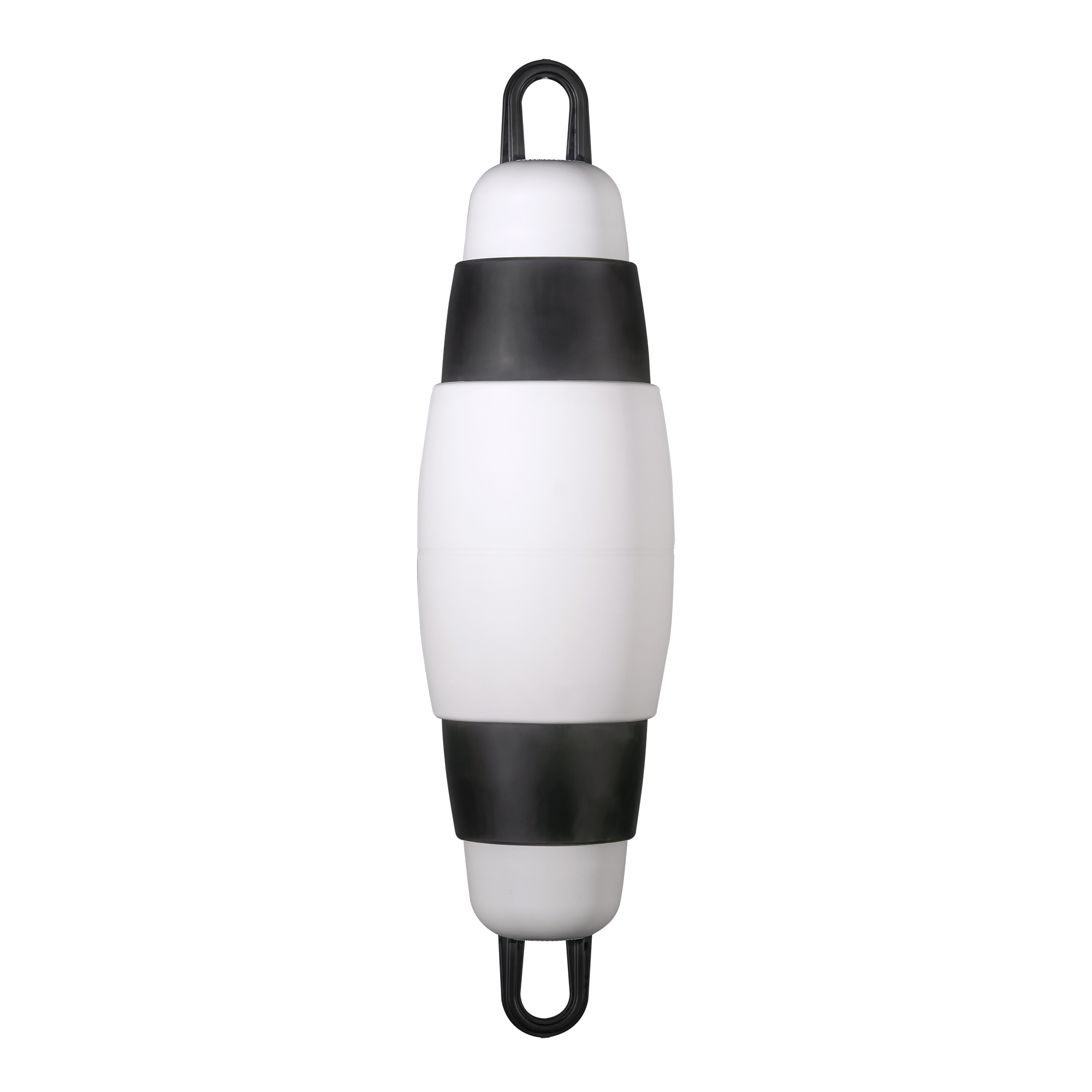 POP-Fender Zebra-Weiss – Teleskopierbarer, platzsparender Bootsfender aus TPV