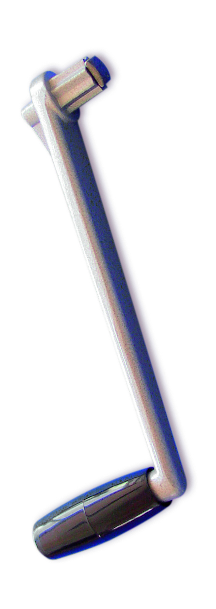 Seilflechter Winschkurbel Aluminium – 250 mm mit Sicherung und drehbarem Griff