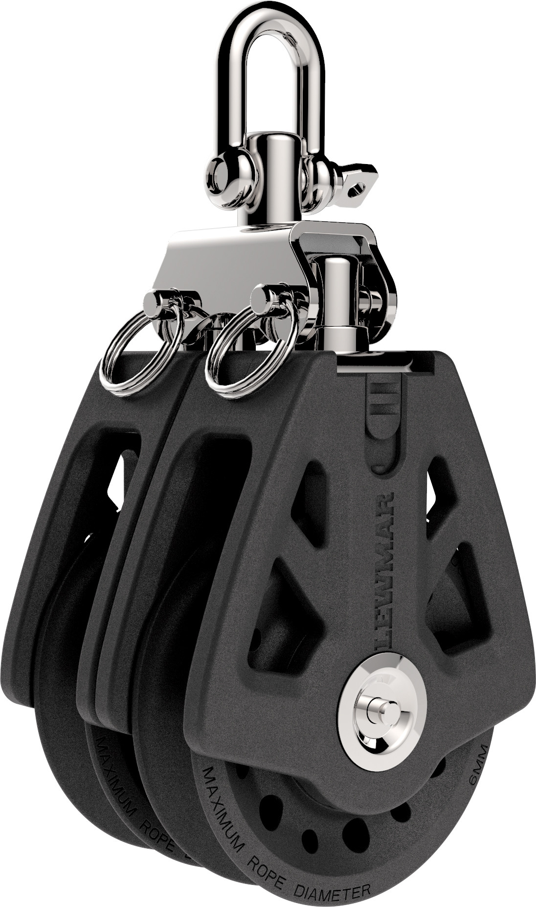 Block doppelt Synchro 90mm mit Wirbel