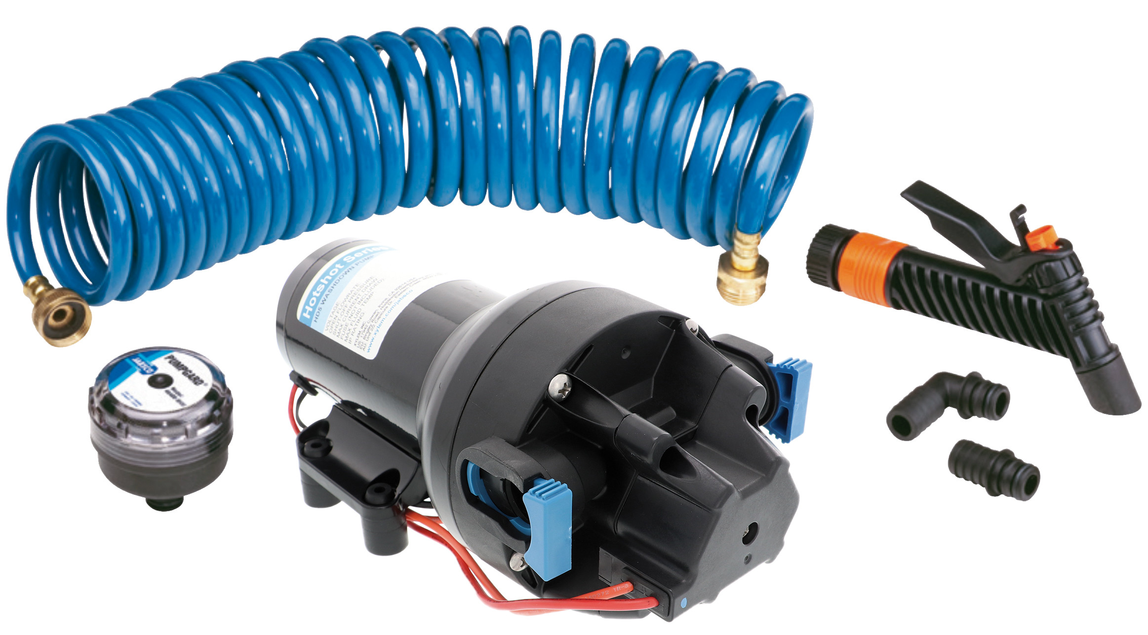 Deckwaschpumpen-Set HotShot HD6, Deluxe Spiralschlauch L. 7.6M, 23 l/Min.