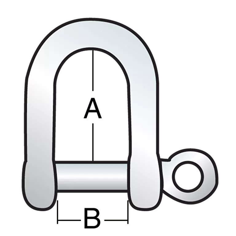 Harken 6 mm D-Schäkel aus Edelstahl