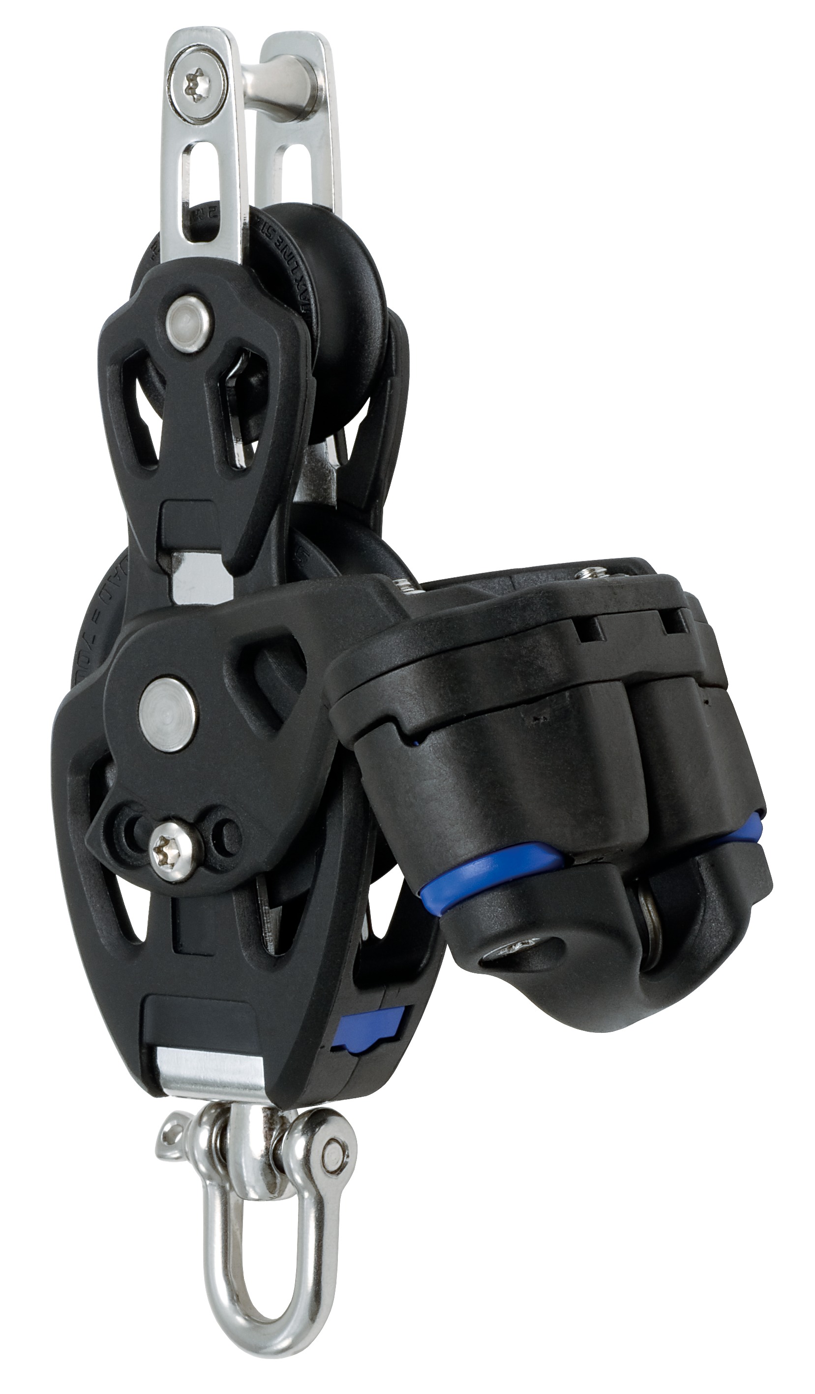 Selden Violinblock PBB60, mit Hundsfott, Schotklemme und Gleitlager – Serie 60