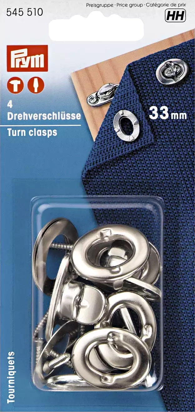 Prym Blachen-Drehverschlüsse vernickelt