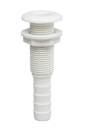 Plastimo Borddurchlass "Flush" mit 1" Schlauchanschluss, weiss