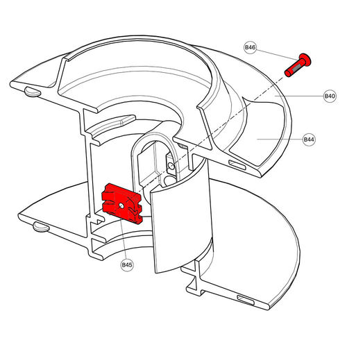 Seldén Furlex 200S Leinenklemme-Set, B45 (Furling Line Lock Kit)