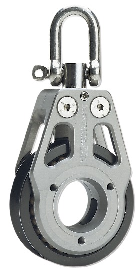 Lewmar Racing High Load Block Serie 60 – Einfachblock mit blockierbarem Wirbelschäkel