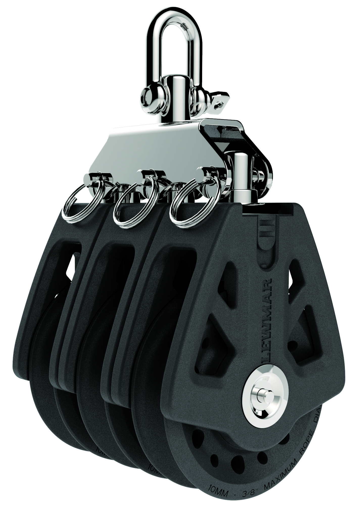 Block dreifach Synchro 90mm mit Wirbel