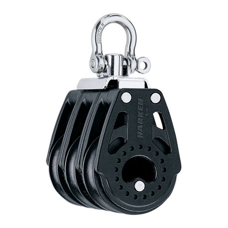 Harken Dreifachblock mit Wirbelschäkel 40 mm – Leicht & Robust für extreme Lasten