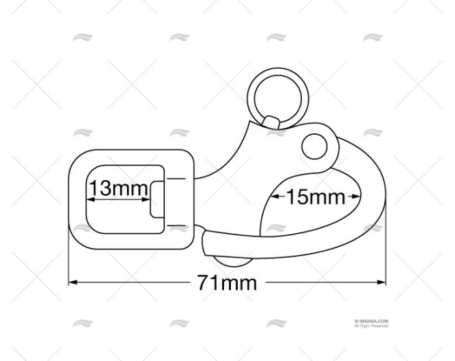Schnappkarabiner mit Wirbel