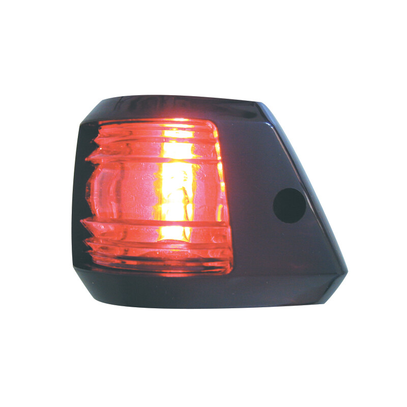 Backbordlicht, 12V, 5W, seitlich schwarzes Gehäuse