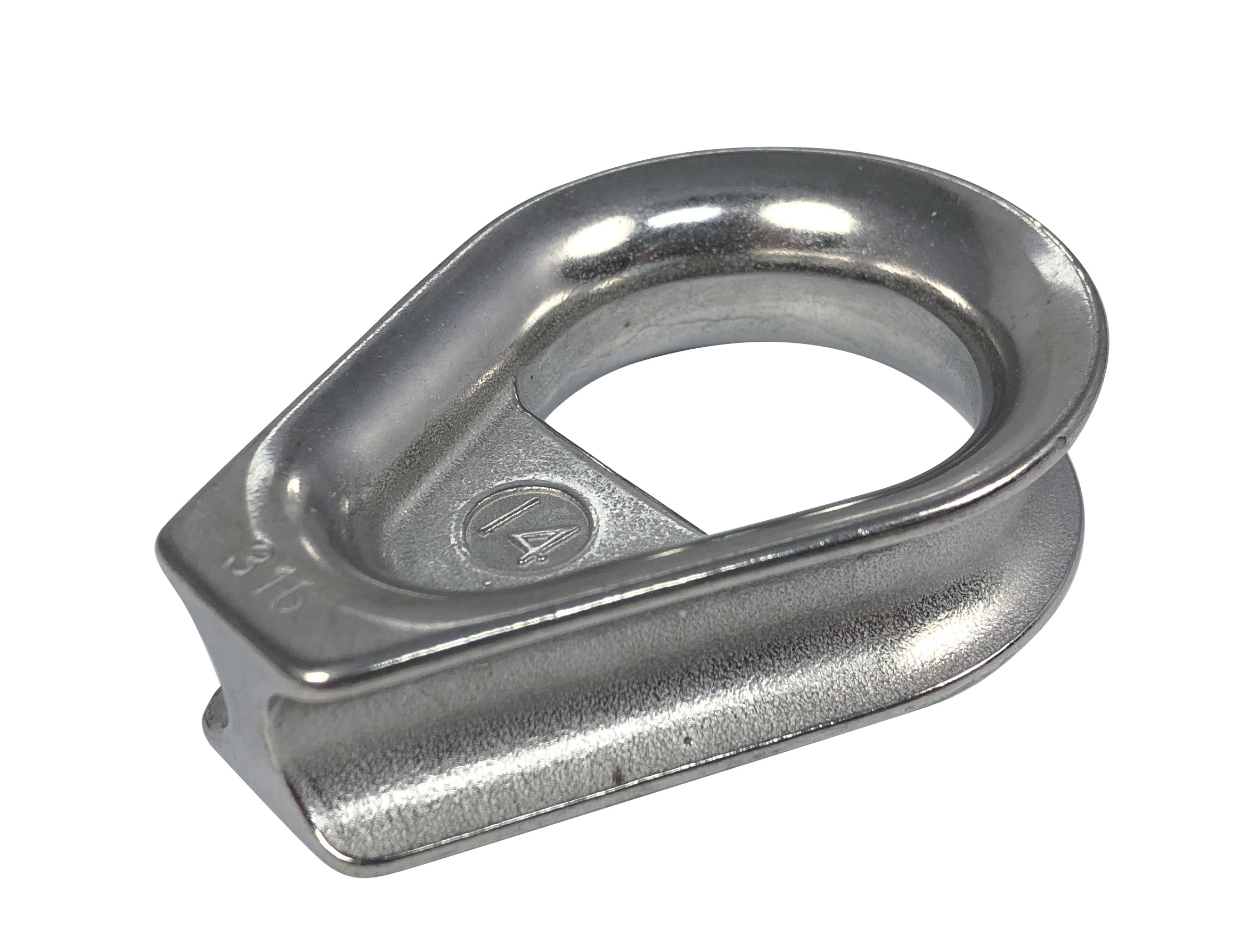 Herz-Kausche mit Steg 14mm, Inox