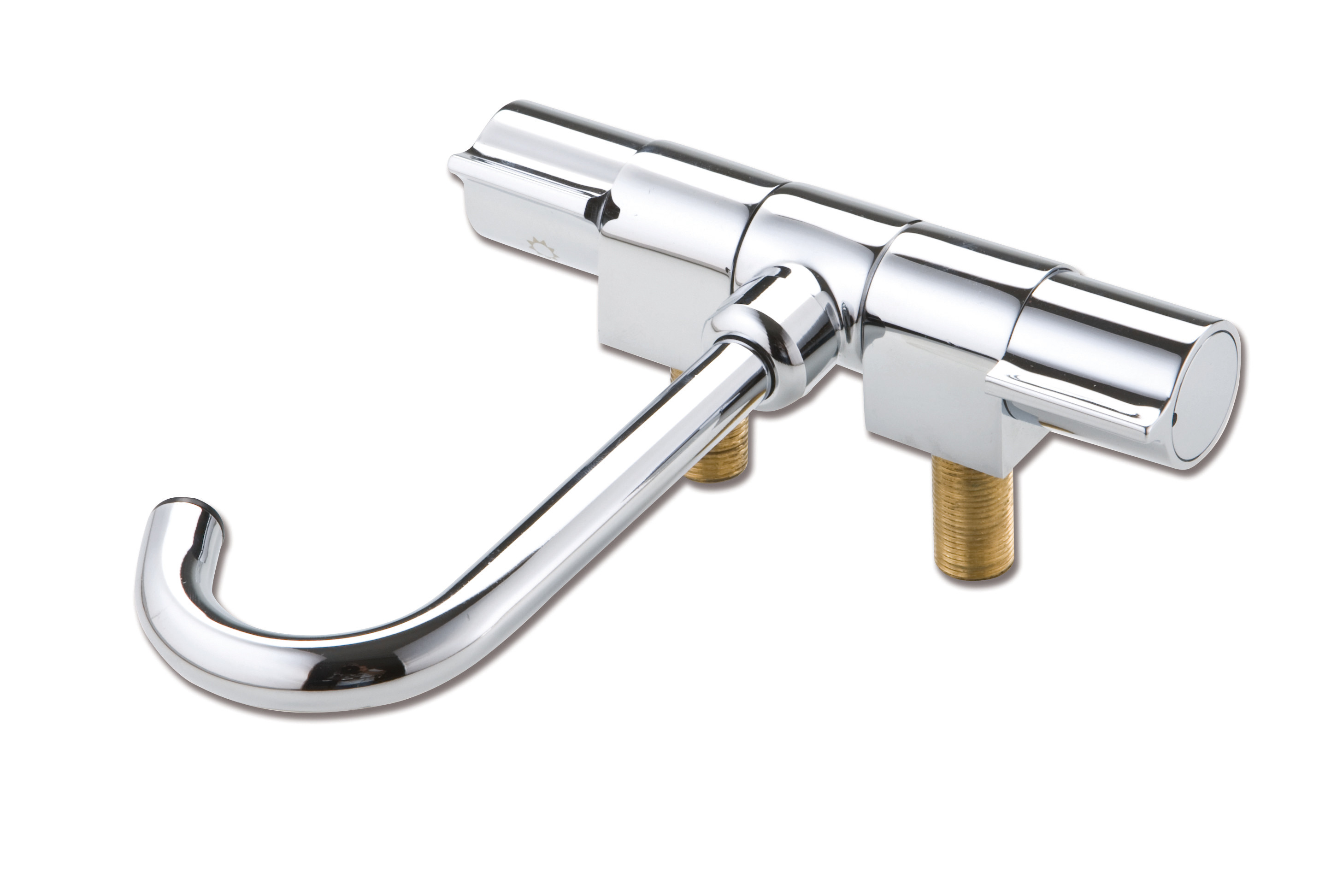 Trem kompakter Mischhahn aus verchromtem Messing mit kurzem Auslauf 80 mm