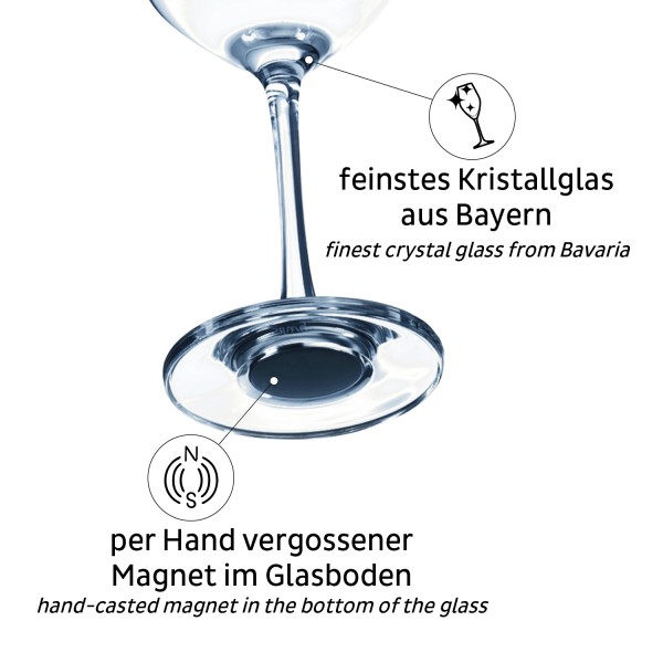silwy Magnet-Kristallglas Champagner 2 dl