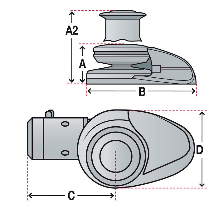 Ankerwinde V2, Kettennuss/Trommel