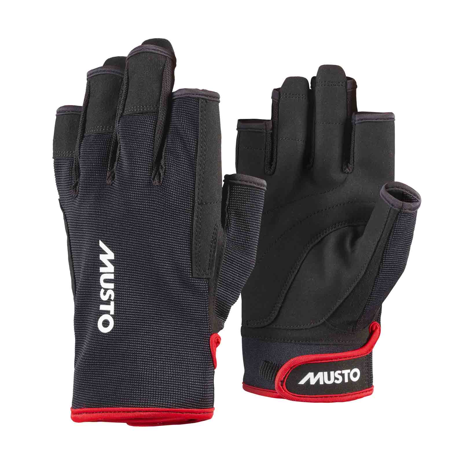 Musto Segelhandschuhe Essential kurze Finger - Schwarz