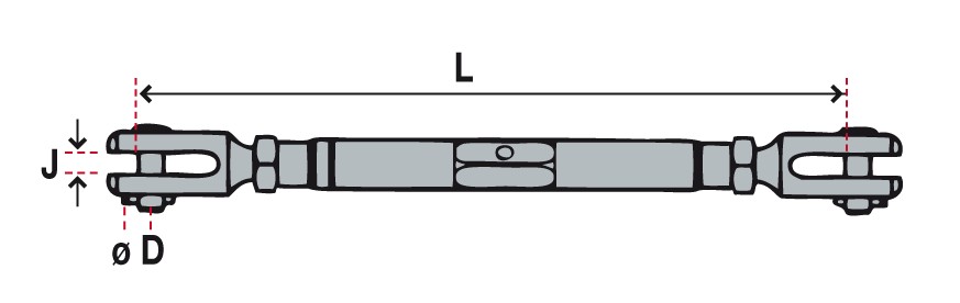 Wantenspanner m.Gabeln, 4,8mm