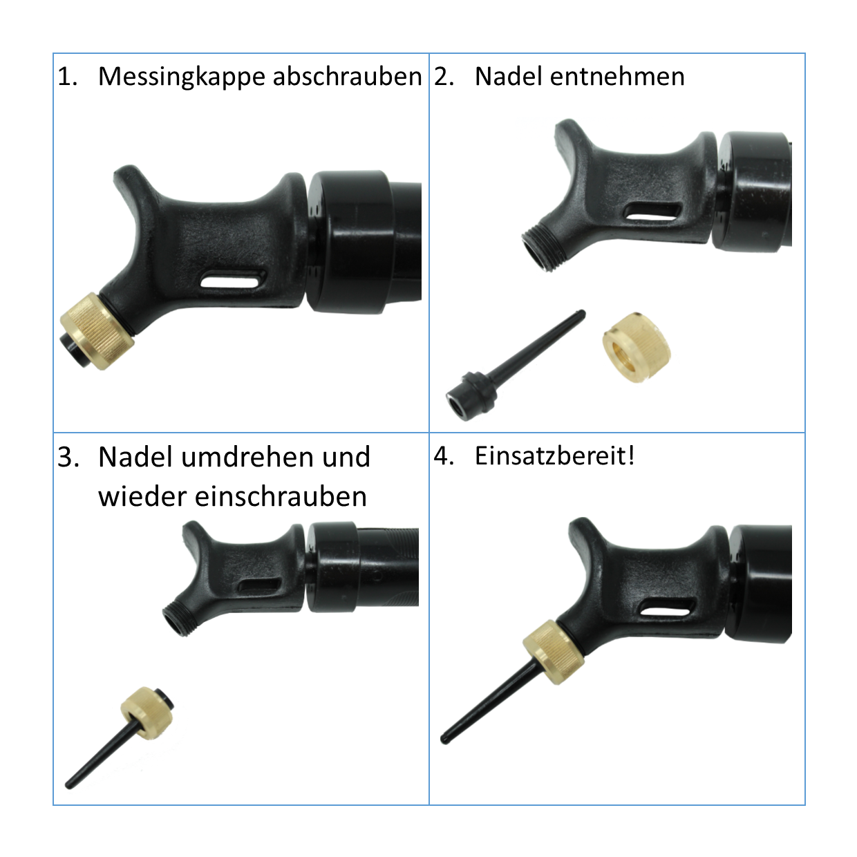 Seilflechter Doppelhub-Pumpe für Fender, Fussbälle & Fahrräder