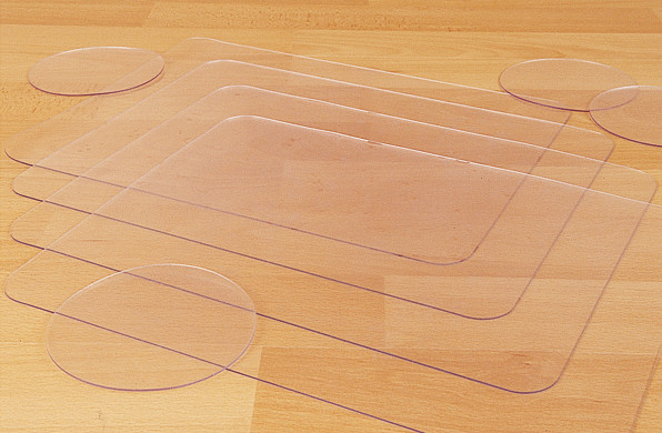 4er-Pack Tischsets mit Untersatz rutschfest und transparent