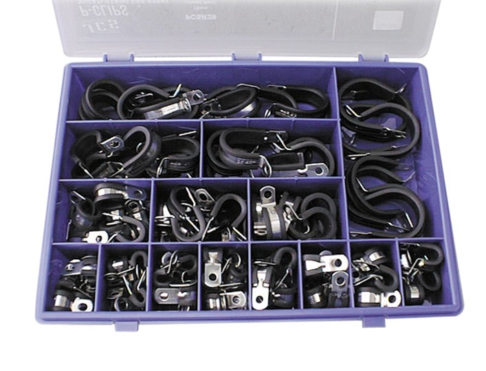 Sortiment mit 104 p-Clips + Kaste