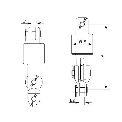 Bartels Toppwirbel WSii mit Fallscheibe für 4-5mm Vorstag