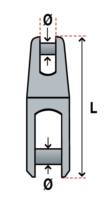Ketten-Anker Verbinder mit Wirbel 6-8mm
