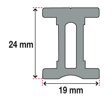 Endbeschlag m/Rolle + Bügel