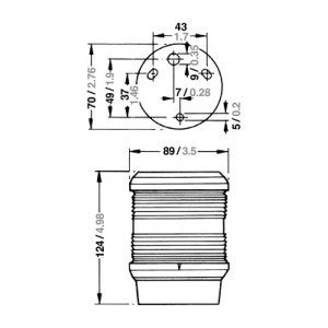 Aqua Signal Serie 40 Dreifarbenleuchte 25 W