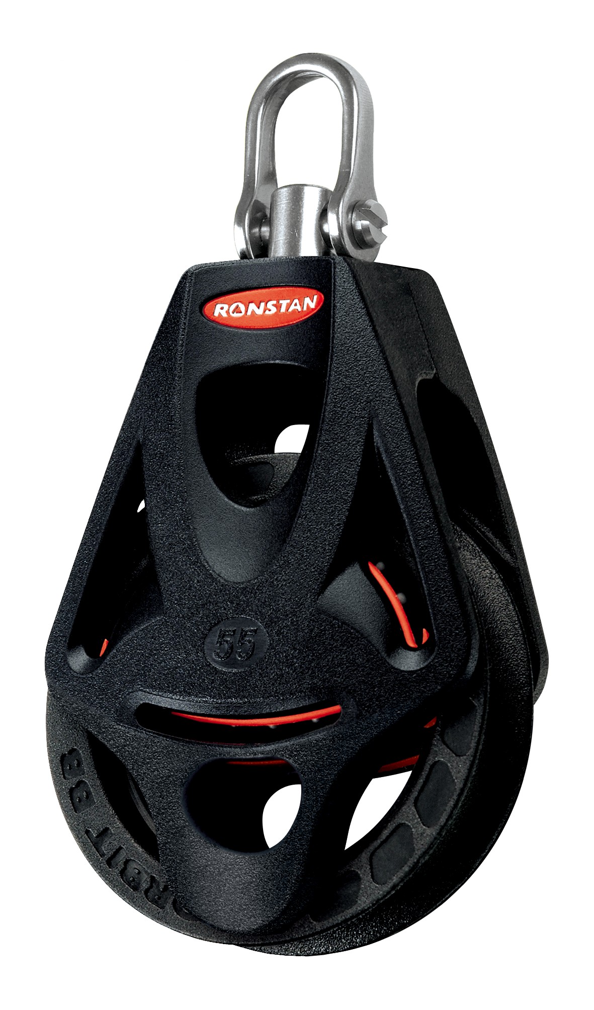Ronstan Orbit Block Serie 55 – Einfachblock mit Schäkel und Wirbel