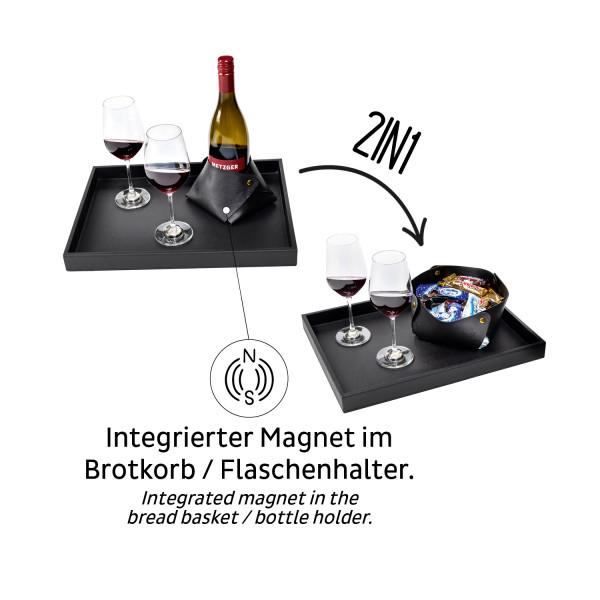 silwy 2IN1 Magnet-Getränkehalter & Brotkorb