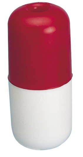 Schwimmer rot-weiss Durchm. 6cm, L. 14cm