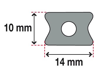 Schiene aus schwarz eloxiertem Aluminium , Serie 14