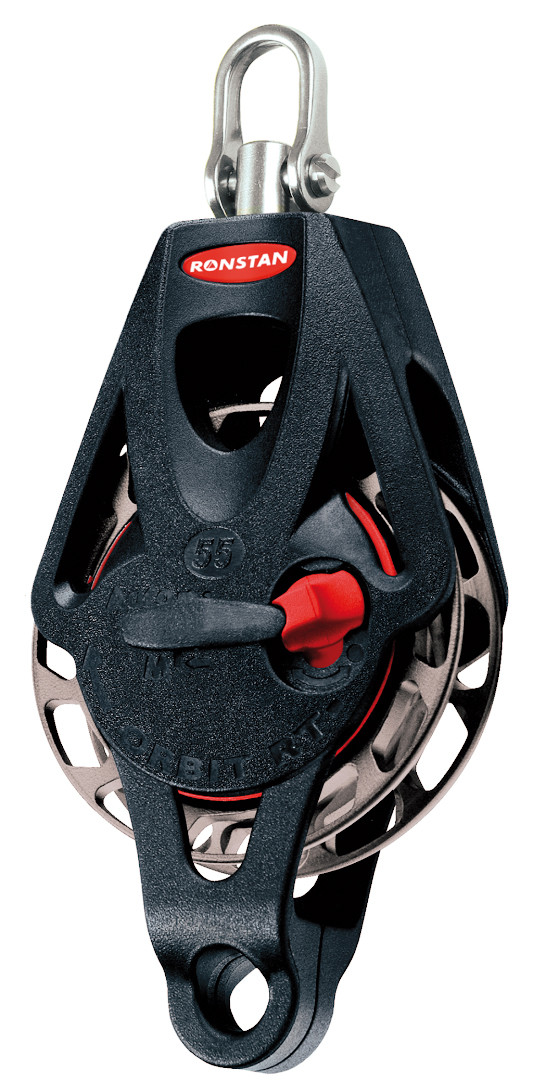 Ronstan Orbit Einfach-Rätschblock mit Hundsfott - Serie 55