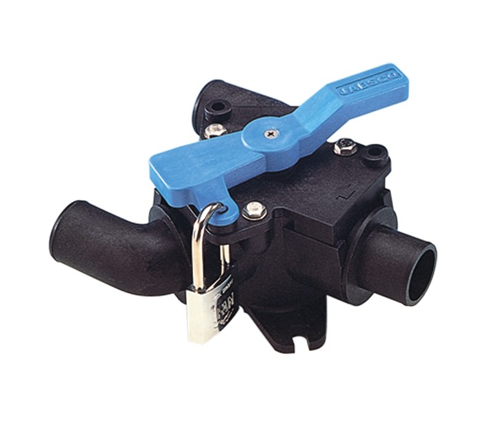 Zweiwegventil für 38mm Schlauch mit 25mm Adapter für ein Eingang