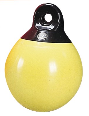 Dan-Fender Aufblasbarer Fender 61 cm, gelb – Markierungsboje für Naturschutzgebiete und Bauzonen