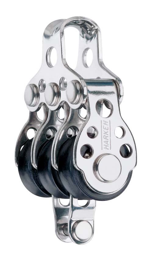 Harken Dreifachblock mit Hundsfott 16 mm – Kompakt & Leistungsstark für Hightech-Jollen