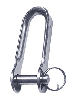 Schäkel lang mit Bolzen, Inox
