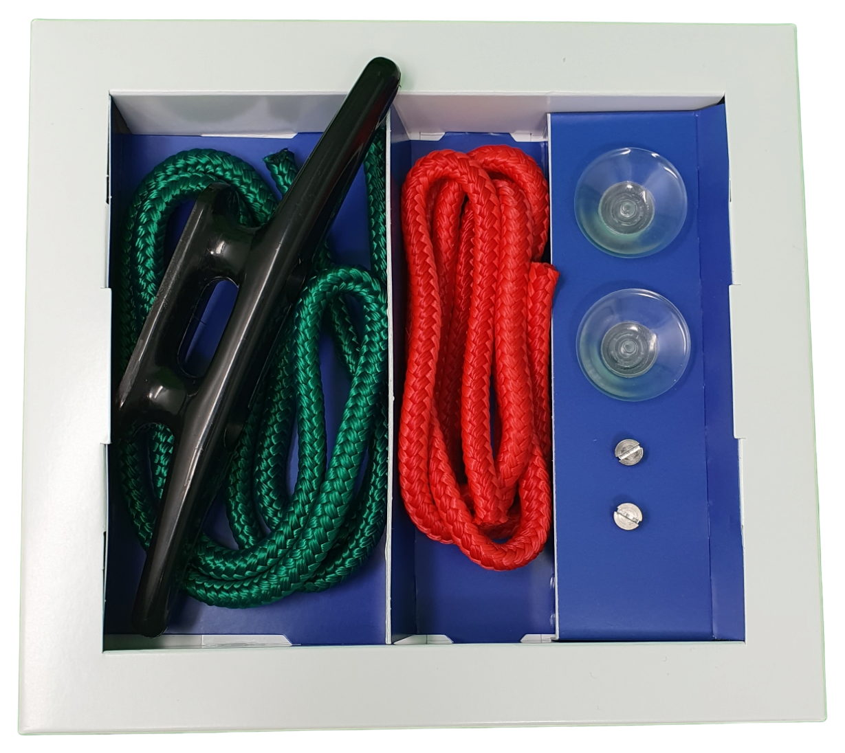 Seilflechter Knotenbox für Bootsprüfung