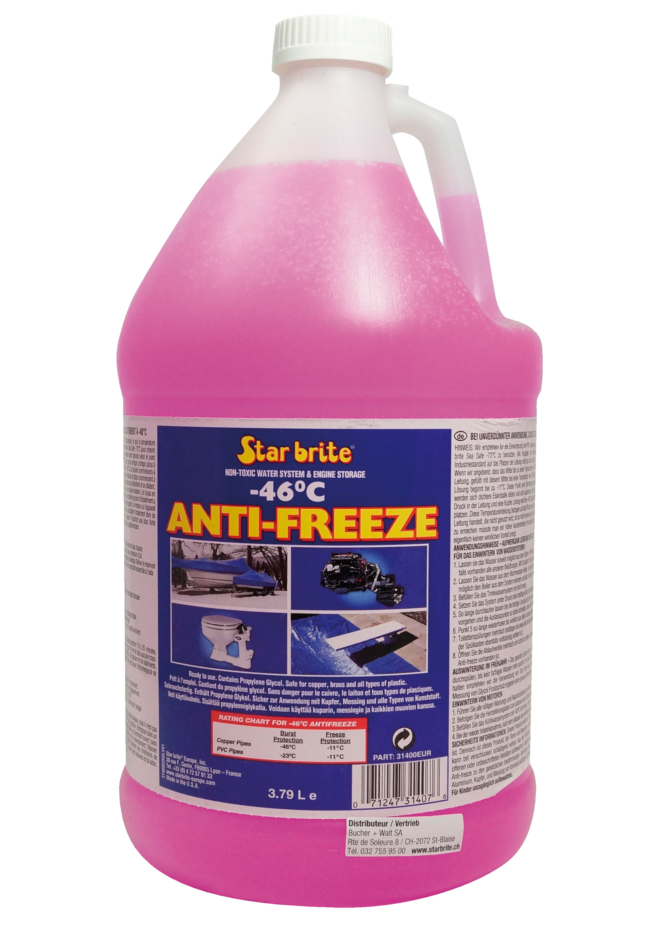 Starbrite Anti-Freeze Frostschutzmittel für Motor und Wasser-Anlagen – 3,79 l